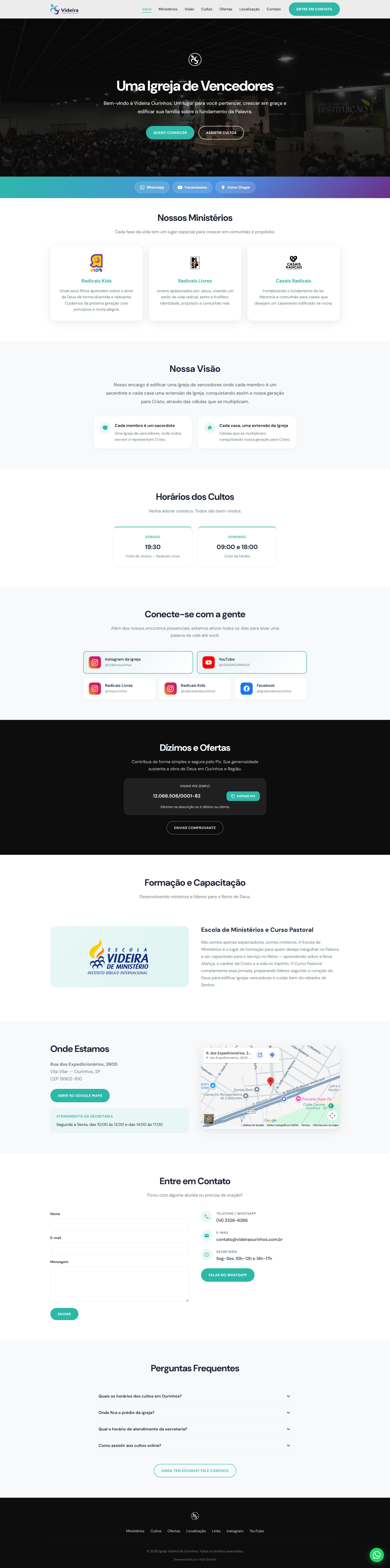Print completo do site Videira Ourinhos